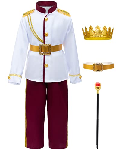 TOGROP Prince Charming Kostüm für Kinder Jungen Royal Prince King Outfit Party Cosplay 4-6T von TOGROP