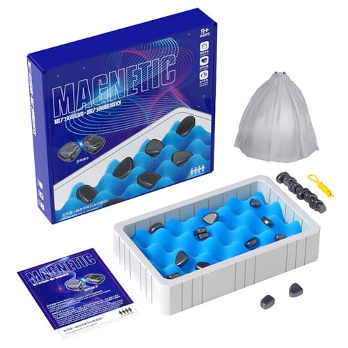 Magnetic Pebbles Game, Magnetic Effect Chess Set Battle Magnetic Chess Set Portable Chess Board for Family Gathering Party Travel (A) von TOHCSYYl