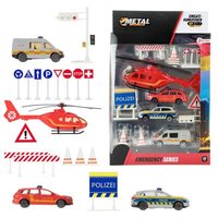 TOI TOYS 23962B METAL Set Fahrzeuge-Rettungsdienst von TOI-TOYS