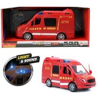 TOITOYS23416C CARS & TRUCKS Feuerwehrbus mit Licht & Ton von TOI-TOYS