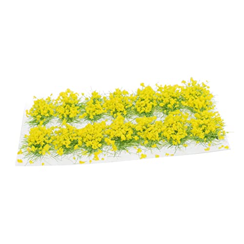 1 Schachtel Grasschuppen künstliche Outdoor-Sträucher Miniaturen künstliches Blumenmuster Grasbüschel Mini-Pflanzen Cluster für Layoutmodell Baumodell Büsche Kunststoffharz Yellow TOKIDNY von TOKIDNY