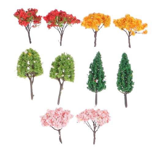 TOKIDNY 1 Satz Mikrolandschaftsdekoration Miniatur-topfpflanzen Miniatur-zubehör Palmenmodell Architekturbaum Baummodell Blumendekorationen Künstliche Pflanzen Miniaturen Mini-züge Plastik von TOKIDNY