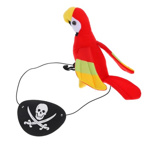 TOKIDNY 1 Satz Piratenpapagei Piratenzubehör Piratenvogel Für Die Schulter Schulterpapagei Simulierter Papagei Piratenkostüm-Requisiten Papagei Stofftier Piraten-Requisiten Plüsch von TOKIDNY