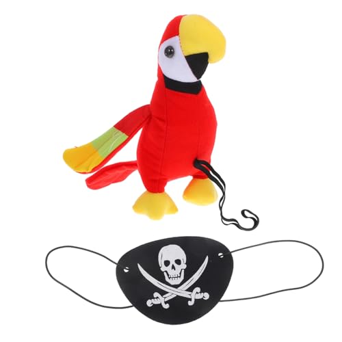 TOKIDNY 1 Satz Piratenpapagei Pop -papagei Lebewesen Künstlicher Papagei Elektrischer Papagei Piratenvogel Für Schulter Weihnachtspapagei Pullover Papagei Kaninchen Pfau Plüsch von TOKIDNY