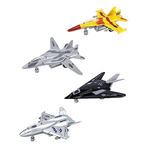 TOKIDNY 4 Stück Legierung Flugzeug Modell Spielzeug ägheitsflugzeug Eurofighter Modell Für Kinder Lustiges Spielzeug Für Die Landebahn Am Flughafen Ideal Für Jungen Und von TOKIDNY