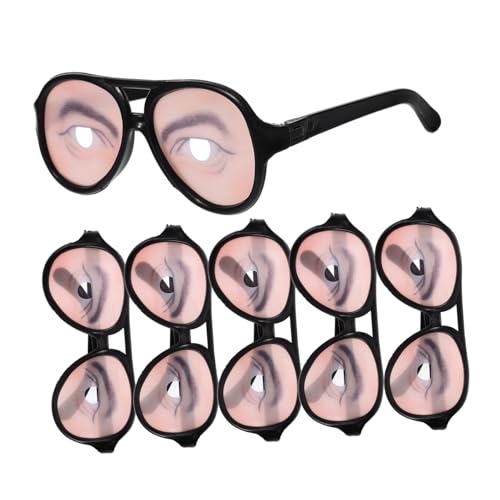 TOKIDNY 6St Gläser Neuartige Party-Sonnenbrille lustige Halloween-Brille lustige partybrillen Grusel Brille Lustige Brille Halloween-Brille-Stütze Halloween-Brillenverzierungen Abs Black von TOKIDNY