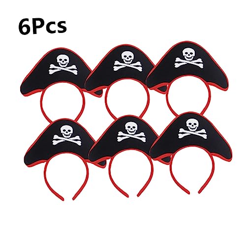 TOKIDNY 6er Set Halloween Skull Haarreif Für Und Erwachsene Piraten Kostü Accessoire Für Halloween Karneval Und Mottopartys von TOKIDNY