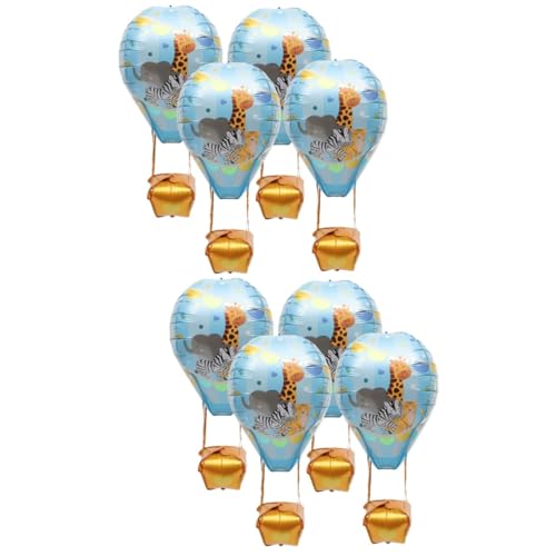 TOKIDNY 8 Stk Heißluftballon Aluminiumfolie Geburtstagsballon Festivalballons Drachen für Kinder wand polsterung hochzeitslaken gasballon festlicher Ballon Dekorative Luftballons Sky-blue von TOKIDNY