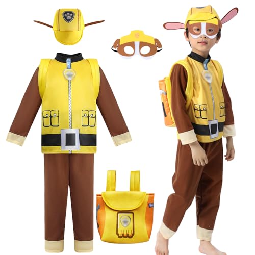 TOLOYE Kostüme für Kinder Mädchen,Kinder Kostüme Set mit Jacke,Hosen, Kopfschmuck,Rucksack,Augen Patch,Kostüm für Jungen Mädchen 3-4 Jahre,Cosplay Geschenke für Kinder Halloween,Karneval von TOLOYE