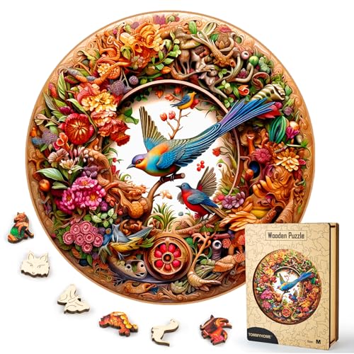 Holzpuzzle 100+PCS, Tierformteile. Geeignet für Senioren, Erwachsene, Teenager Geschenk - 3D Birdie (Vogel) von TOMMYHOME