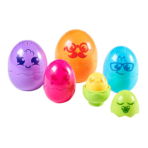 TOMY Toomies Hide and Squeak Nesting Eggs Baby Toy, Educational Shape Sorter with Colours and Sound, Easter Toy for Babies, Toddlers & Little Kids from 6 Months, 1, 2 & 3 Year Olds von Toomies