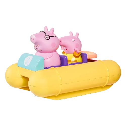 TOMY Toomies Peppa Wutz Pedalo, Baby-Badespielzeug, spaßiges Bade-Accessoire und Wasserspiel für Kinder, geeignet für 18 Monate, 2, 3 und 4 Jahre alte Jungen und Mädchen von Toomies