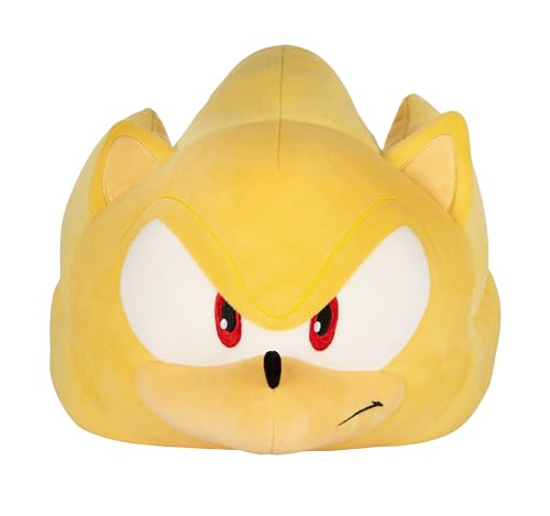 Club Mocchi Mocchi Sonic The Hedgehog Super-Sonic-Mega-Plüschfigur, 38,1 cm – Sonic-Sammelspielzeug für Kinder ab 3 Jahren von TOMY