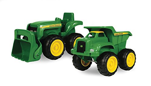 John Deere Toys John Deere Sandkasten Fahrzeug 2 Stück, Truck und Traktor, grün, 18 Monate von JOHN DEERE