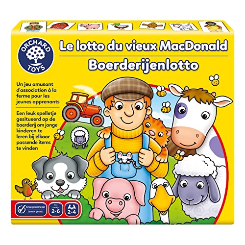 Orchard Old MacDonald's Lotto, Lernspielzeug für die Grundschule, kindliche Entwicklung, pädagogisches Assoziationsspiel, für Kinder ab 2 Jahren von TOMY