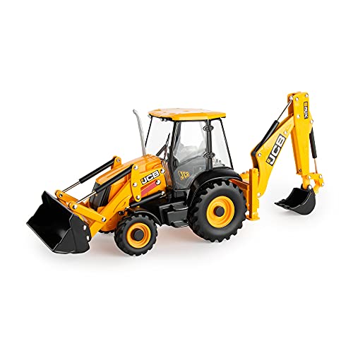 TOMY 42702 JCB 3CX Baggerlader, Britains Schiebe Spielzeug aus hochwertigem Material im Maßstab 1:32, interaktives Push Toys Spielzeug ab 3 Jahren, für Fans von originalgetreuen Nachbildungen von Britains