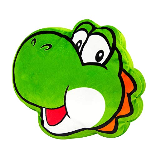 TOMY Club Mocchi Mocchi Yoshi Plüschtier 40cm, Nintendo Merchandise Plüschtier Spielzeug, Mario Kart Dekokissen, Kuscheltier, Yoshi Stofftier für Jungen und Mädchen, geeignet ab 3 Jahren + von TOMY