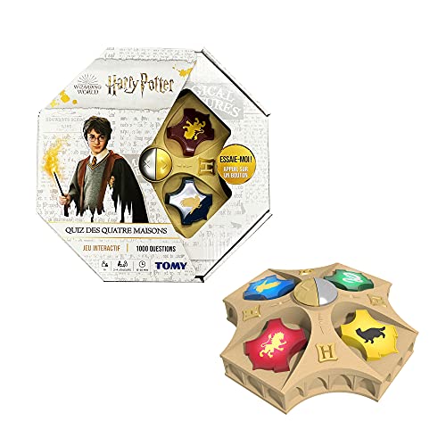 TOMY Harry Potter Quiz für 4 Häuser, Familienratespiele, spannendes Spiel für Harry Potter-Fans, Quizspiele für Kinder, geeignet für Mädchen und Jungen ab 8 Jahren von TOMY