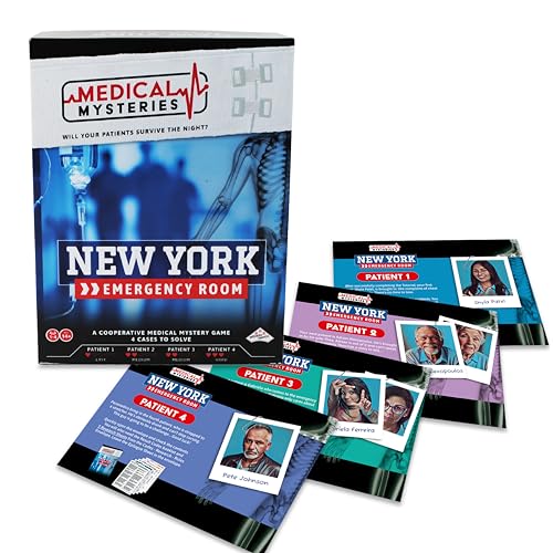 Tomy Medical Mysteries Ermittlungsspiel - Kooperatives Spiel mit 4 Fällen zum Lösen - Wird Ihr Patient die Nacht überleben - Individuell, Date Night und Partyspiel für Erwachsene Tomy Medical Mysteries Ermittlungsspiel - Kooperatives Spiel mit 4 Fällen zum Lösen - Wird Ihr Patient die Nacht überleben - Individuell, Date Night und Partyspiel für Erwachsene von TOMY