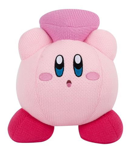 TOMY Nuiguru Knit Kirby Plush – Kirby and Friend Heart Plushie – Stricken und Häkeln – Sammlerstück, gehäkelte Stofftiere – weiche, gemütliche Plüschtiere und Kirby Raumdekoration – 38,1 cm von TOMY