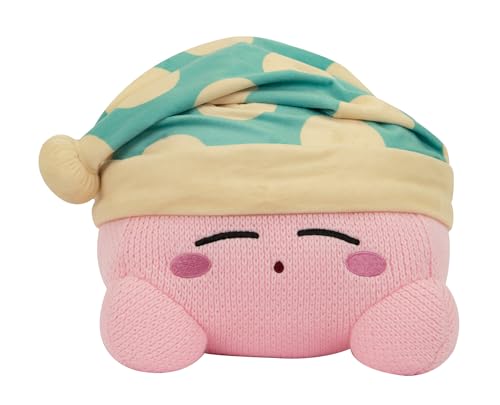 TOMY Nuiguru Knit Kirby Plush - Sleeping Kirby Plushie - Knit and Crochet Plushies - Collectible Crochet Stuffed Animals - Soft Cozy Plush Toys and Kirby Room Decor -15 Inch von TOMY