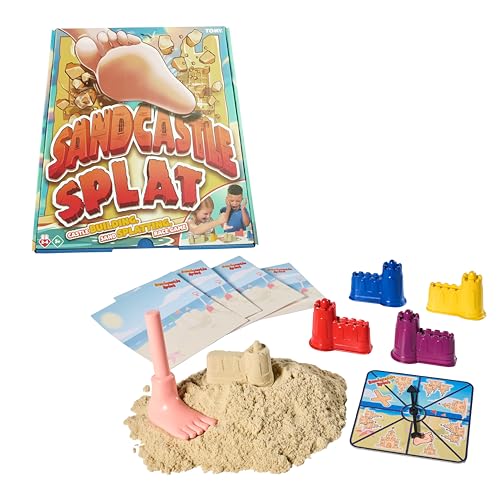 TOMY Sandcastle Splat – The Sand Splatting, Castle Building Race Brettspiel – geeignet für 2–4 Spieler ab 5 Jahren von TOMY