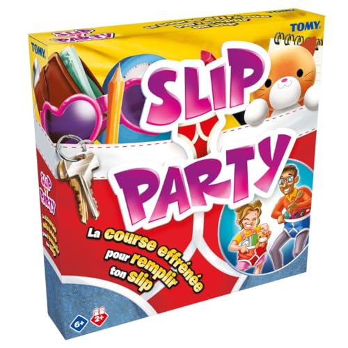 TOMY Slip Party | Das hektische Rennen zum Füllen des Slips | Lustiges Familienspiel für Kinder und Erwachsene | Spiele für Kinder ab 6 Jahren | Partyspiele für 2 Spieler und mehr von TOMY