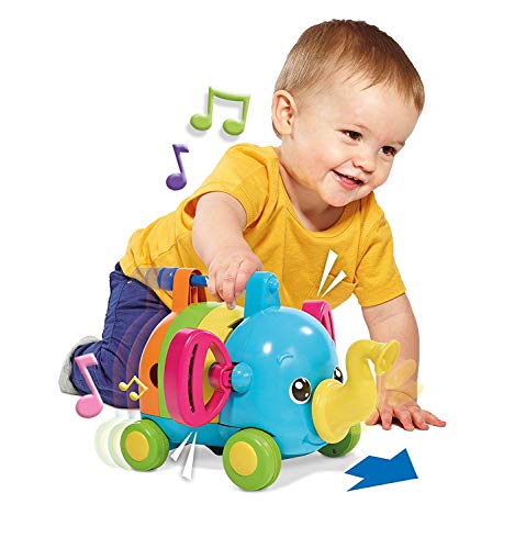 Tomy E72377 Babyspielzeug mit Musik Rudi Rasselelefant Mehrfarbig, bunt von TOMY