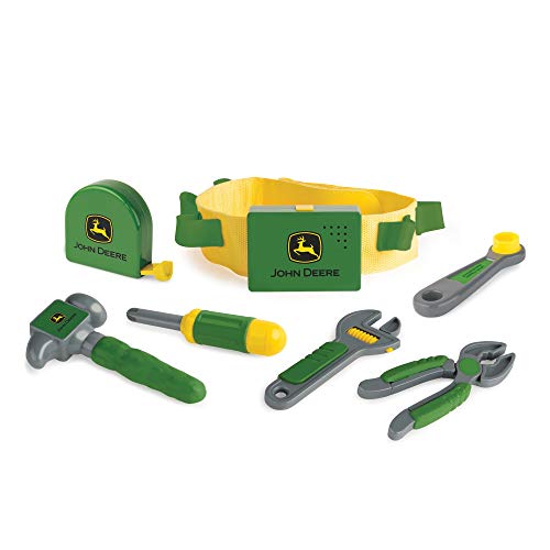 TOMY John Deere Deluxe Sprechender Werkzeuggürtel, 7-teiliges Werkzeugset, interaktives Bauspielzeug, Vorschulspielzeug, ab 2 Jahren, 7 Stück, Grün TOMY John Deere Deluxe Sprechender Werkzeuggürtel, 7-teiliges Werkzeugset, interaktives Bauspielzeug, Vorschulspielzeug, ab 2 Jahren, 7 Stück, Grün von TOMY