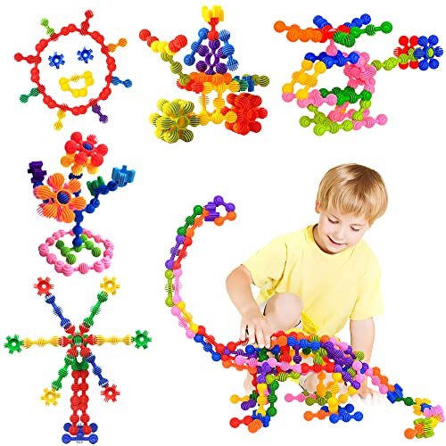 TOMYOU Kreatives Spielzeug-Baustein-Set – 100 PCS Erstellen Sie Puzzle-Spielzeug für Kinder, Kleinkind STEM Pädagogisches Kinder-Verbindungsspielzeug für Mädchen und Jungen von TOMYOU