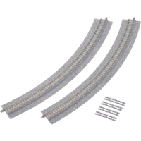 TOMYTEC 977721 N 4 Gleise gebogen mit breiter Schotterbettung 45°, r 317 mm von TOMYTEC