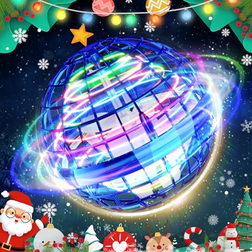 TOMZON Hoverball Fliegender Ball, RGB Spielzeug für Kinder, Kreisel, Boomerang mit LED Licht, 15min Flugzeit USB Aufladung, Geschenk für Jungen und Mädchen von TOMZON