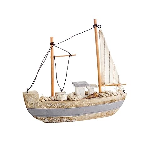 Für Angeln Modell Simulation Schiff Massivholz Fisch Dekoration Holz Handwerk Boot Wohnzimmer Dekor Geschenke von TONGHD