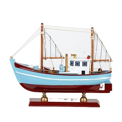 Für Hölzernes Fischerboot-Modell Studie Kleines Holzboot Ornamente Heimdekoration Kunsthandwerk Geburtstagsgeschenk(D) von TONGHD