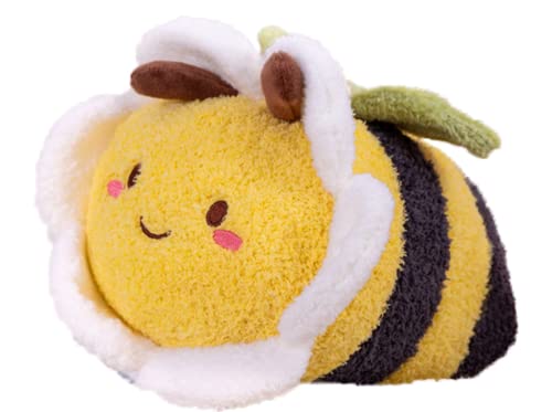 TONGSONG 35cm Fuzzy Blume Hummel Kuscheltier Honigbiene Pulsh mit Blumengesicht und Flügeln Kuschelige Hummel Plüschtier Honigbiene Anime Geschenke für Kinder und Liebhaber von TONGSONG