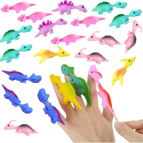 TONGXIYU 20 StückSchleuder Dinosaurier Spielzeug,Slingshot Dinosaur Finger Toys,Dinosaur Finger Toys, Lustige Fliegende Dinosaurier,Party Spielzeug für Kinder Geschenk Zufällige Farbe. von TONGXIYU