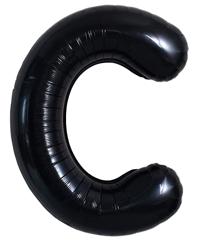 40 Zoll große schwarze C Buchstabe Ballons Jumbo Helium Ballons, Folie Mylar Big Alphabet Ballons für Geburtstagsfeier Jubiläum Valentinstag Zubehör Dekorationen von TONIFUL