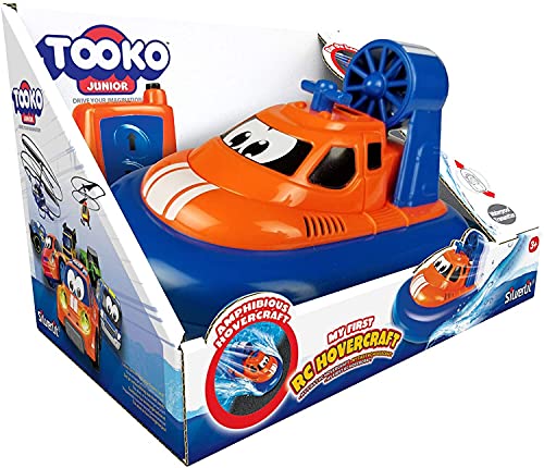 Tooko JUNIOR Ferngesteuertes Boot Rollt Auf Dem Boden Und Schwimmt Im Bad - Reichweite von 5 Metern - Boden/ Wasser - Batterien Nicht Enthalten - Spielzeug für Kinder ab 3 Jahren - Blau/ Orange von Silverlit