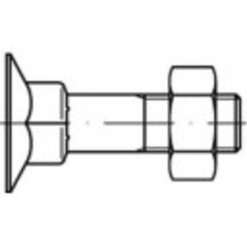 TOOLCRAFT 111738 Senkschrauben mit Vierkantansatz M6 60mm Außensechskant DIN 605 Stahl 200St. von TOOLCRAFT