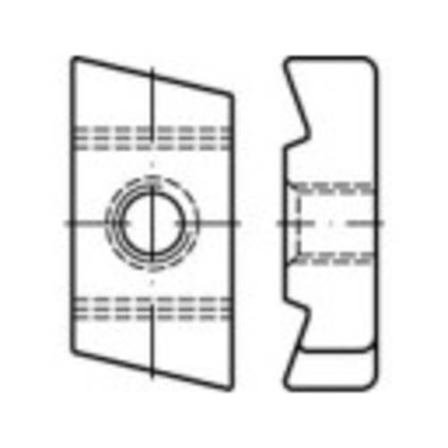 TOOLCRAFT 161573 Gewindeplatten für Hammerkopfschrauben M12 Stahl galvanisch verzinkt 50St. von TOOLCRAFT