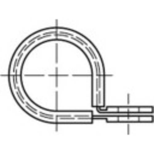 TOOLCRAFT 137647 Rohrschelle Schellen 15mm Stahl galvanisch verzinkt 100St. von TOOLCRAFT