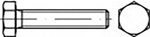 TOOLCRAFT TO-6859143 Sechskantschraube M24 75mm Außensechskant DIN 933 Stahl zinklamellenbeschichte von TOOLCRAFT