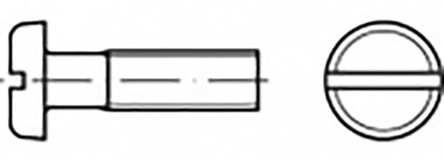 TOOLCRAFT TO-6866760 Flachkopfschrauben M4 8mm Schlitz Edelstahl V4A A4 200St. von TOOLCRAFT