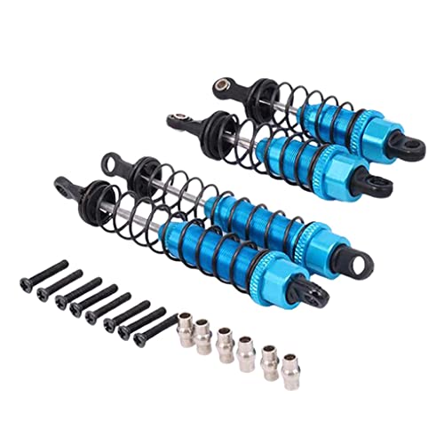 TOOYFUL T 4 Pack Einstellbare Öl 70mm 98mm und Hinten aus aus Stoßdämpfer Dämpfer für 1/12 12428 12423 12429 LKW Crawler, Blau von TOOYFUL