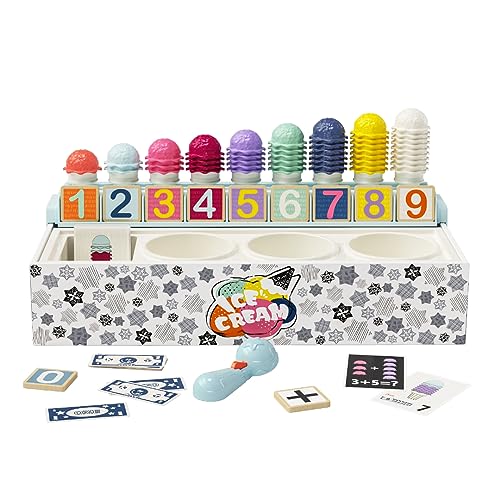 Topbright Lernbox Eisdiele (für Kinder ab Zwei Jahren, mit verschiedenen Eiskugeln, buntes Spielset aus Holz) 1210902022de0001 von TOP BRIGHT