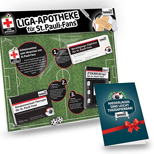 TOP-SELLER: Bundesliga Notfall-Set | Die LIGApotheke das Männergeschenk | Süße Schmerzmittel zum Überraschen + Lachen + Trösten für ST. Pauli-Fans von TOP-SELLER: