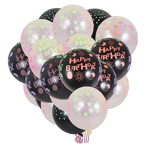 100st Fluoreszierender Ballon Blasendekorationen Rosa Neon Fluoreszierende Ballons Hochzeitsballons Leuchtende Luftballons Hochzeitsdeko Geburtstag Luftballons Neonballons Emulsion TOPBATHY von TOPBATHY