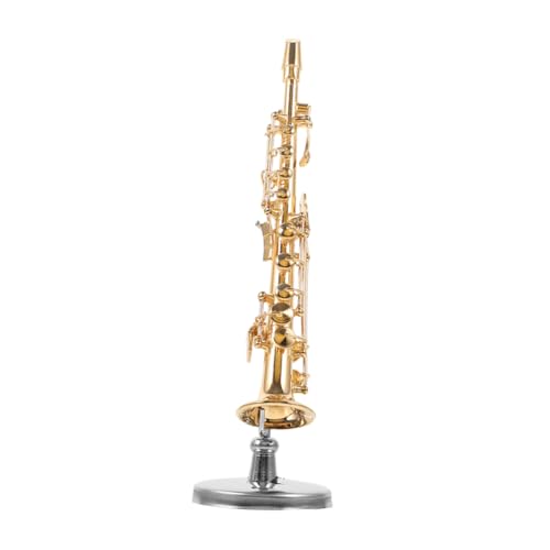 TOPBATHY 1 Satz Haushaltsgerätemodell Saxophon Dekoration Miniaturinstrumentenmodell Puppenhaus-Saxophon Puppenhaus-Trompeten-Saxophon simuliertes Musikinstrumentenmodell Saxophonspielzeug von TOPBATHY