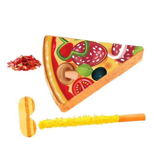 TOPBATHY 1 Satz Pizza Piñata mit Stock Augenbinde und Konfetti Lustige Essens Themen Dekoration für Kindergeburtstagsfeiern Shower und Cinco De Mayo Spiele TOPBATHY 1 Satz Pizza Piñata mit Stock Augenbinde und Konfetti Lustige Essens Themen Dekoration für Kindergeburtstagsfeiern Shower und Cinco De Mayo Spiele von TOPBATHY