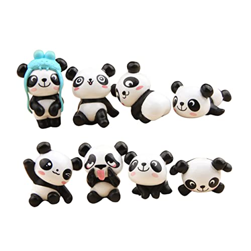 TOPBATHY 1 Set Süße Pandas Ornament Panda Figur Panda Panda Requisiten Mikro Landschaft Desktop Panda Kunsthandwerk Mini Panda Figur Cartoon Tierfigur PVC von TOPBATHY